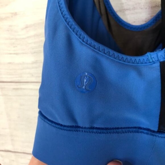 Lululemon Blue & Black Race With Me V-Neck Swim Top 4 - Picture 4 of 4